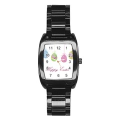 Easter Eggs Stainless Steel Barrel Watch by Valentinaart