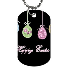 Easter Eggs Dog Tag (two Sides) by Valentinaart