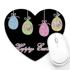 Easter Eggs Heart Mousepads by Valentinaart