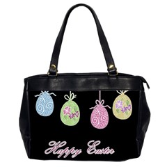 Easter Eggs Office Handbags (2 Sides)  by Valentinaart