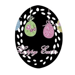 Easter Eggs Ornament (oval Filigree) by Valentinaart