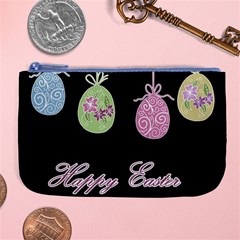 Easter Eggs Large Coin Purse by Valentinaart