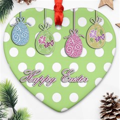 Easter Eggs Ornament (heart) by Valentinaart