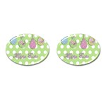 Easter eggs Cufflinks (Oval) Front(Pair)