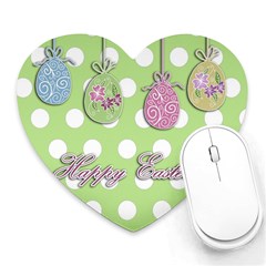 Easter Eggs Heart Mousepads by Valentinaart