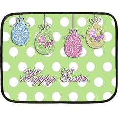 Easter Eggs Double Sided Fleece Blanket (mini)  by Valentinaart