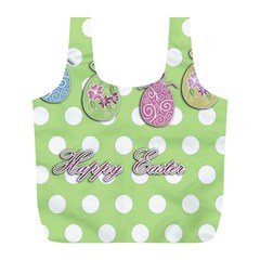 Easter Eggs Full Print Recycle Bags (l)  by Valentinaart