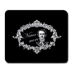 Edgar Allan Poe  - Never More Large Mousepads by Valentinaart