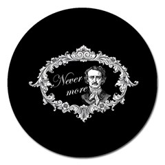 Edgar Allan Poe  - Never More Magnet 5  (round) by Valentinaart