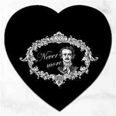 Edgar Allan Poe  - Never More Jigsaw Puzzle (heart) by Valentinaart