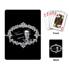 Edgar Allan Poe  - Never More Playing Card by Valentinaart