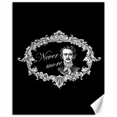 Edgar Allan Poe  - Never More Canvas 16  X 20   by Valentinaart