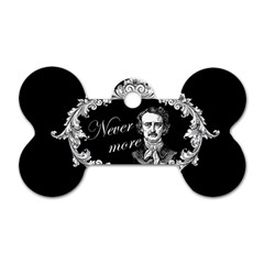 Edgar Allan Poe  - Never More Dog Tag Bone (one Side) by Valentinaart