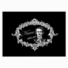 Edgar Allan Poe  - Never More Large Glasses Cloth by Valentinaart