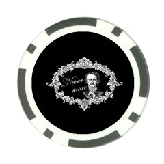 Edgar Allan Poe  - Never More Poker Chip Card Guard by Valentinaart