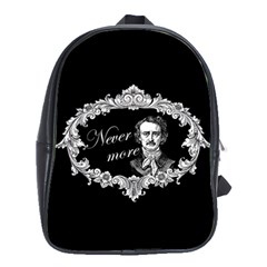 Edgar Allan Poe  - Never More School Bag (large) by Valentinaart