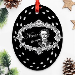 Edgar Allan Poe  - Never More Ornament (oval Filigree) by Valentinaart