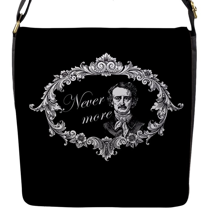 Edgar Allan Poe  - Never More Flap Messenger Bag (S)