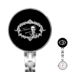 Edgar Allan Poe  - Never More Stainless Steel Nurses Watch by Valentinaart