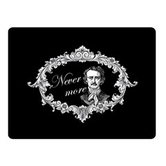 Edgar Allan Poe  - Never More Double Sided Fleece Blanket (small)  by Valentinaart