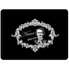 Edgar Allan Poe  - Never More Double Sided Fleece Blanket (large)  by Valentinaart