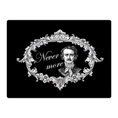 Edgar Allan Poe  - Never More Double Sided Flano Blanket (mini)  by Valentinaart