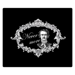 Edgar Allan Poe  - Never More Double Sided Flano Blanket (small)  by Valentinaart