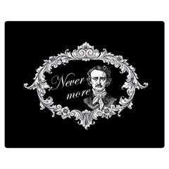 Edgar Allan Poe  - Never More Double Sided Flano Blanket (medium)  by Valentinaart