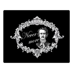 Edgar Allan Poe  - Never More Double Sided Flano Blanket (large)  by Valentinaart