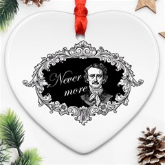 Edgar Allan Poe  - Never More Ornament (heart) by Valentinaart