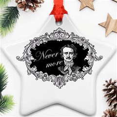 Edgar Allan Poe  - Never More Ornament (star) by Valentinaart