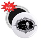 Edgar Allan Poe  - Never More 2.25  Magnets (10 pack)  Front