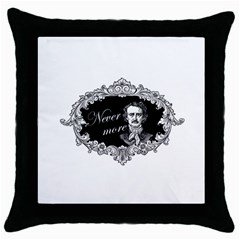 Edgar Allan Poe  - Never More Throw Pillow Case (black) by Valentinaart