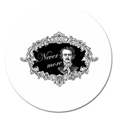 Edgar Allan Poe  - Never More Magnet 5  (round) by Valentinaart