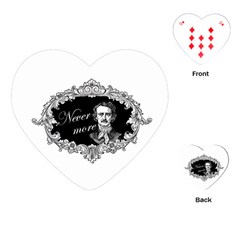 Edgar Allan Poe  - Never More Playing Cards (heart)  by Valentinaart