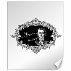 Edgar Allan Poe  - Never More Canvas 16  X 20   by Valentinaart