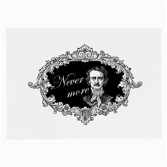 Edgar Allan Poe  - Never More Large Glasses Cloth (2-side) by Valentinaart