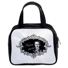 Edgar Allan Poe  - Never More Classic Handbags (2 Sides) by Valentinaart