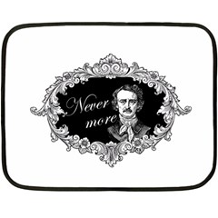 Edgar Allan Poe  - Never More Fleece Blanket (mini) by Valentinaart