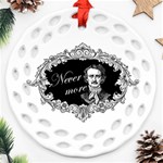 Edgar Allan Poe  - Never More Ornament (Round Filigree) Front