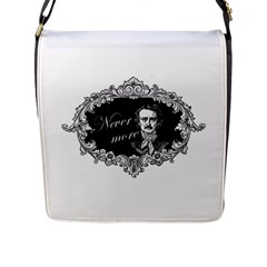 Edgar Allan Poe  - Never More Flap Messenger Bag (l)  by Valentinaart