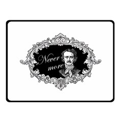 Edgar Allan Poe  - Never More Double Sided Fleece Blanket (small)  by Valentinaart