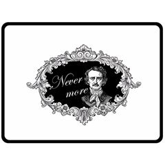 Edgar Allan Poe  - Never More Double Sided Fleece Blanket (large)  by Valentinaart