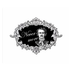 Edgar Allan Poe  - Never More Double Sided Flano Blanket (small)  by Valentinaart