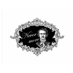 Edgar Allan Poe  - Never More Double Sided Flano Blanket (medium)  by Valentinaart