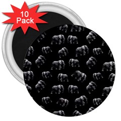 Elephant Pattern 3  Magnets (10 Pack)  by Valentinaart