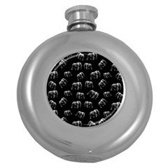 Elephant Pattern Round Hip Flask (5 Oz) by Valentinaart