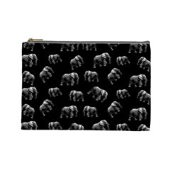 Elephant Pattern Cosmetic Bag (large)  by Valentinaart