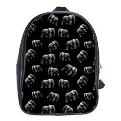 Elephant Pattern School Bag (large) by Valentinaart