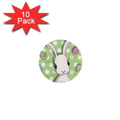 Easter Bunny  1  Mini Buttons (10 Pack)  by Valentinaart